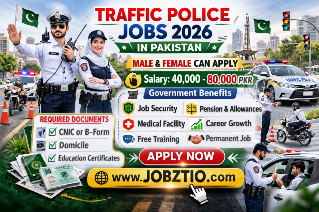Traffic Police Jobs 2026 in Pakistan – Complete Guide to Apply Online