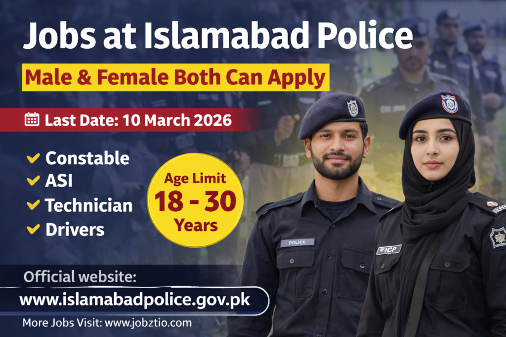 Jobs at Islamabad Police 2026 | Latest Vacancies