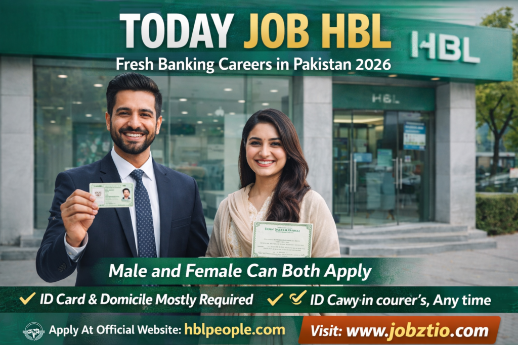 Today Job HBL 2026 – Latest Habib Bank Limited Jobs Apply Online