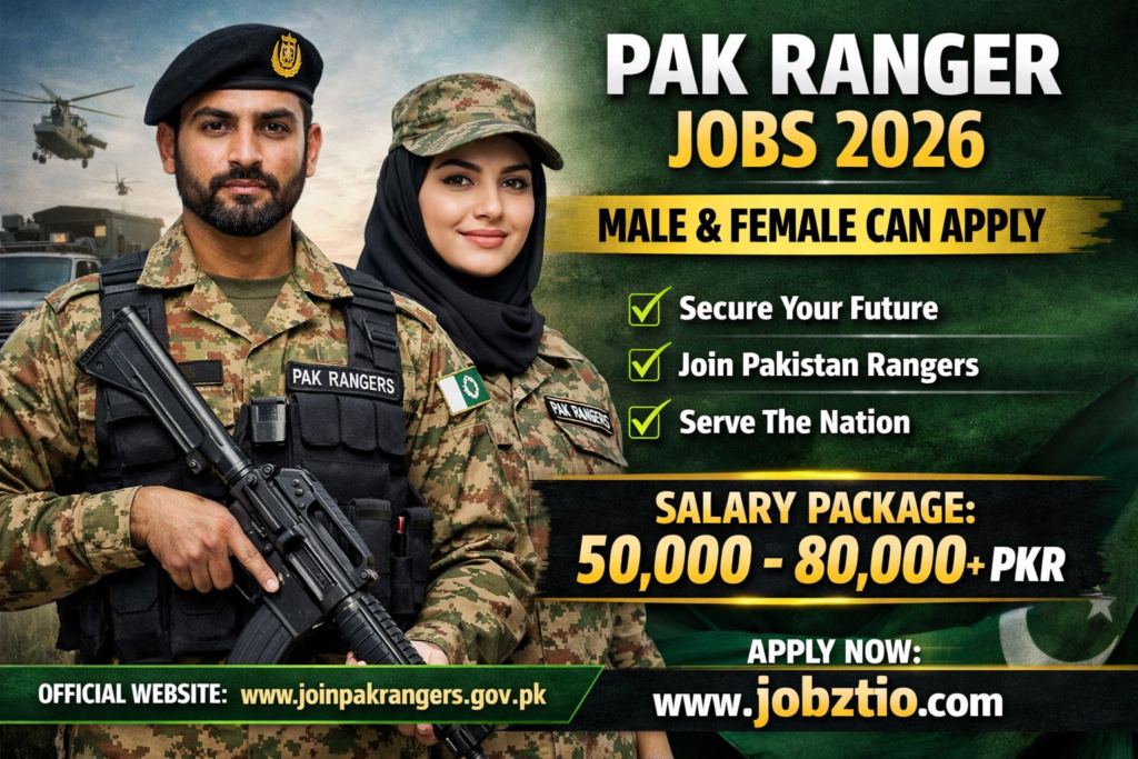 Pak Rangers Job 2026 – New Vacancies in Pakistan Rangers for Male & Female